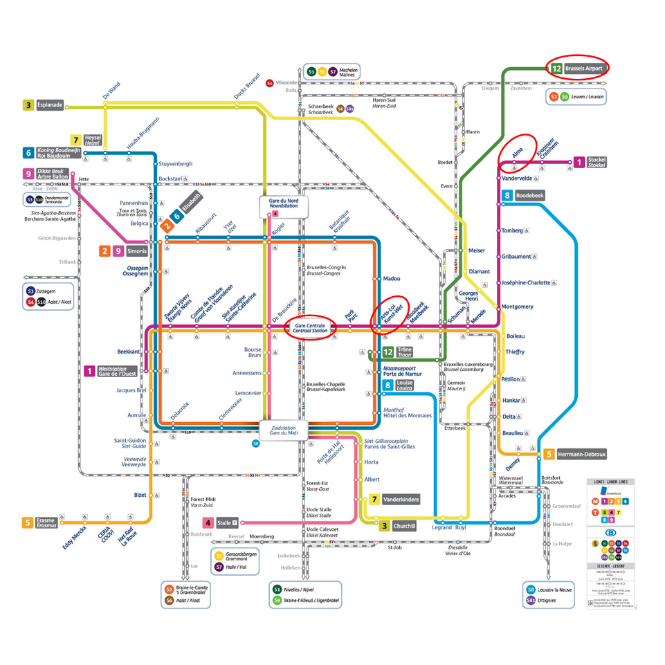 STIB tube network